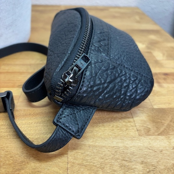Status Anxiety Best Lies Black Bubble Leather Bum Bag Belt Bag - Picture 4 of 13